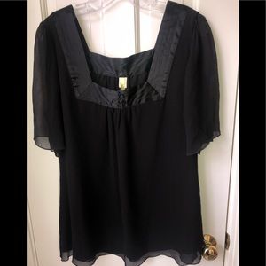 Black Nordstrom Chiffon Blouse